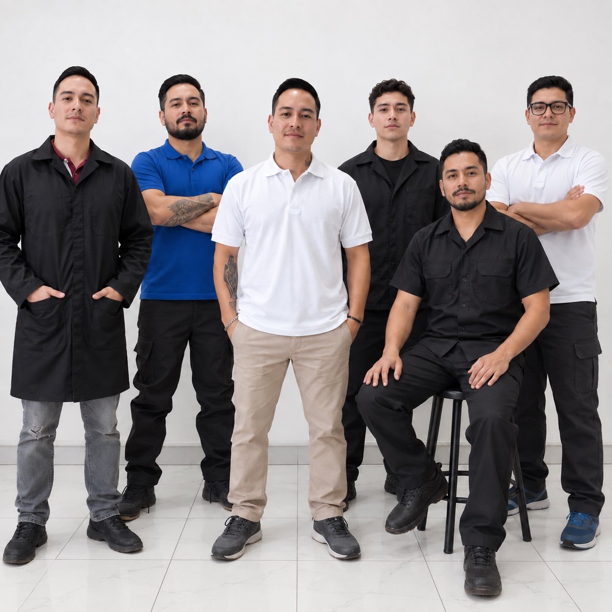 Equipo de Aimee Workwear usando uniformes profesionales
